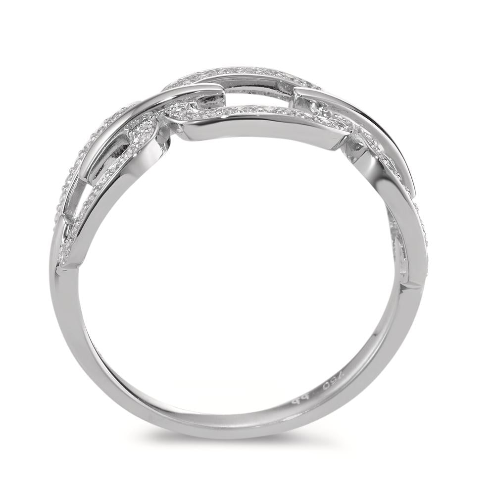 Finger ring 750/18 K vitguld diamant 0.20 ct, [Brillant], w-si