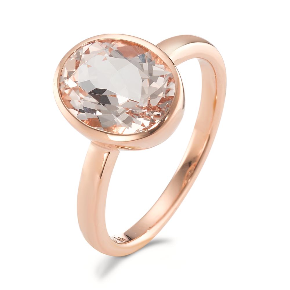 Finger ring 750/18 K rött guld Morganit champagne, [oval]