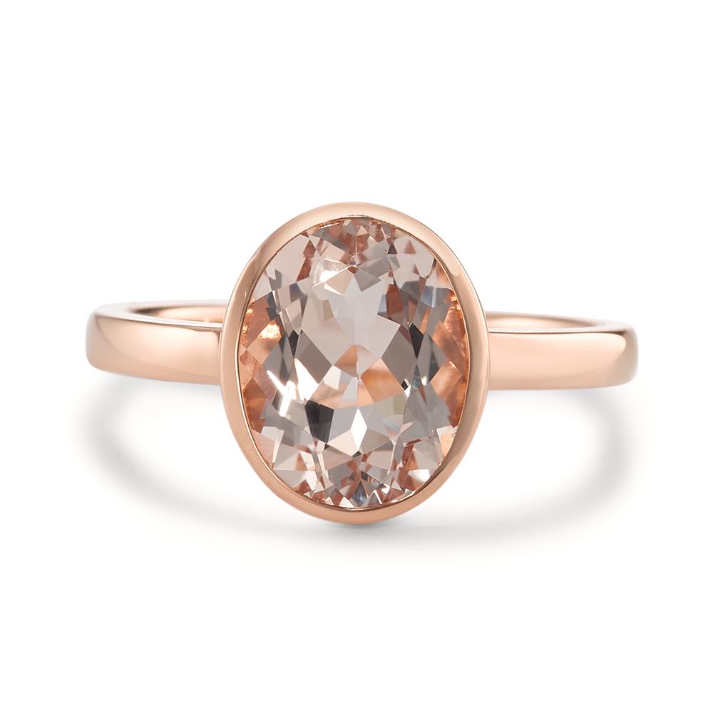 Finger ring 750/18 K rött guld Morganit champagne, [oval]