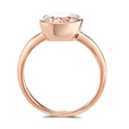 Finger ring 750/18 K rött guld Morganit champagne, [oval]