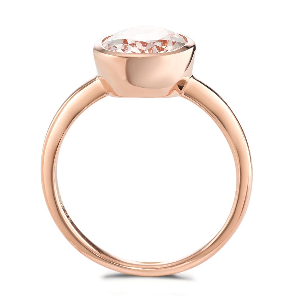 Finger ring 750/18 K rött guld Morganit champagne, [oval]