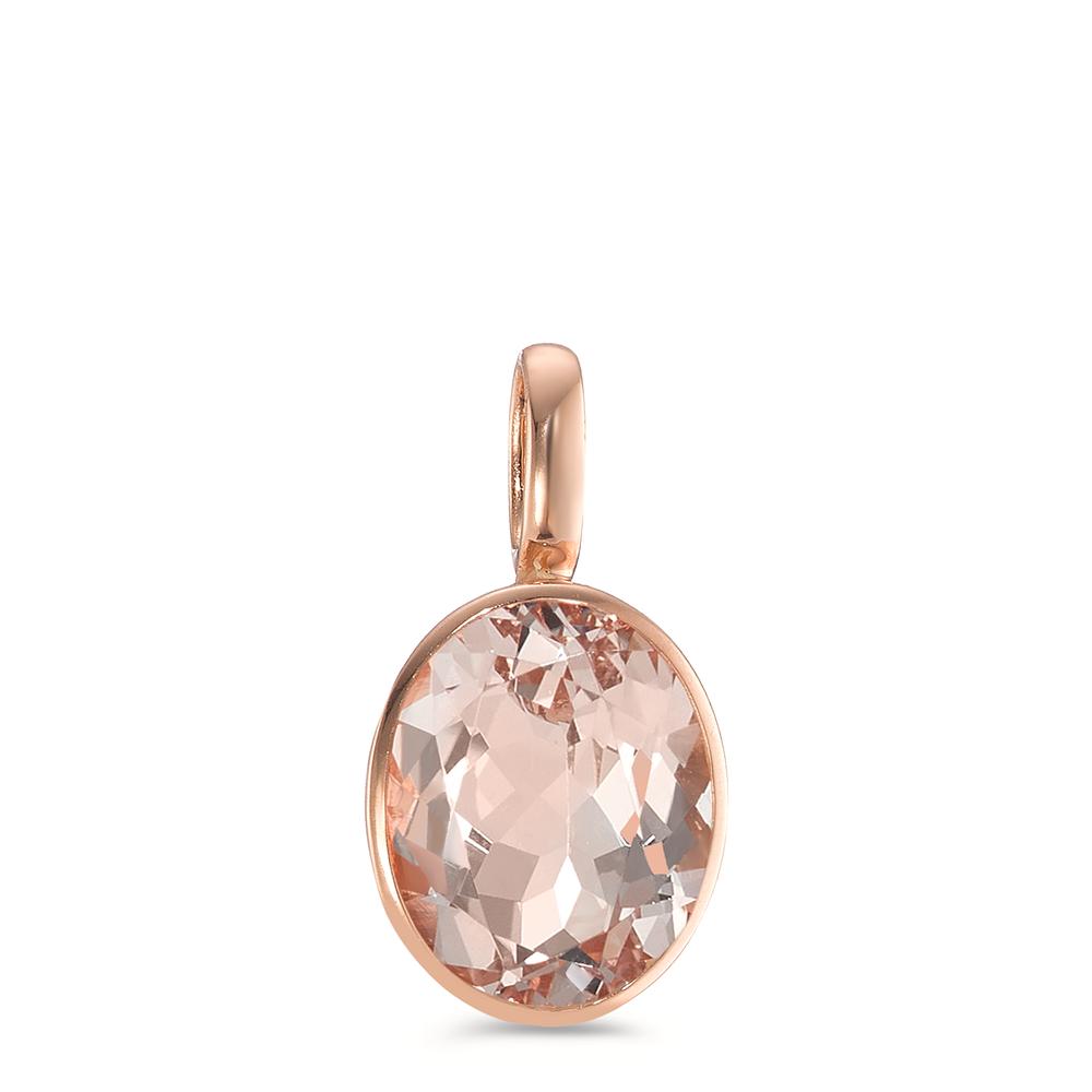 Hängsmycke 750/18 K rött guld Morganit champagne, [oval]