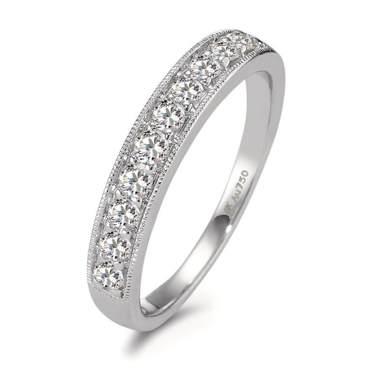 Minnesring 750/18 K vitguld diamant 0.35 ct, 10 stenar, w-si