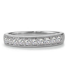 Minnesring 750/18 K vitguld diamant 0.35 ct, 10 stenar, w-si