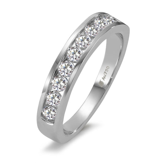 Minnesring 750/18 K vitguld diamant 0.50 ct, 10 stenar, w-si