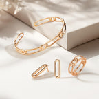 Finger ring Brons gul guldpläterad