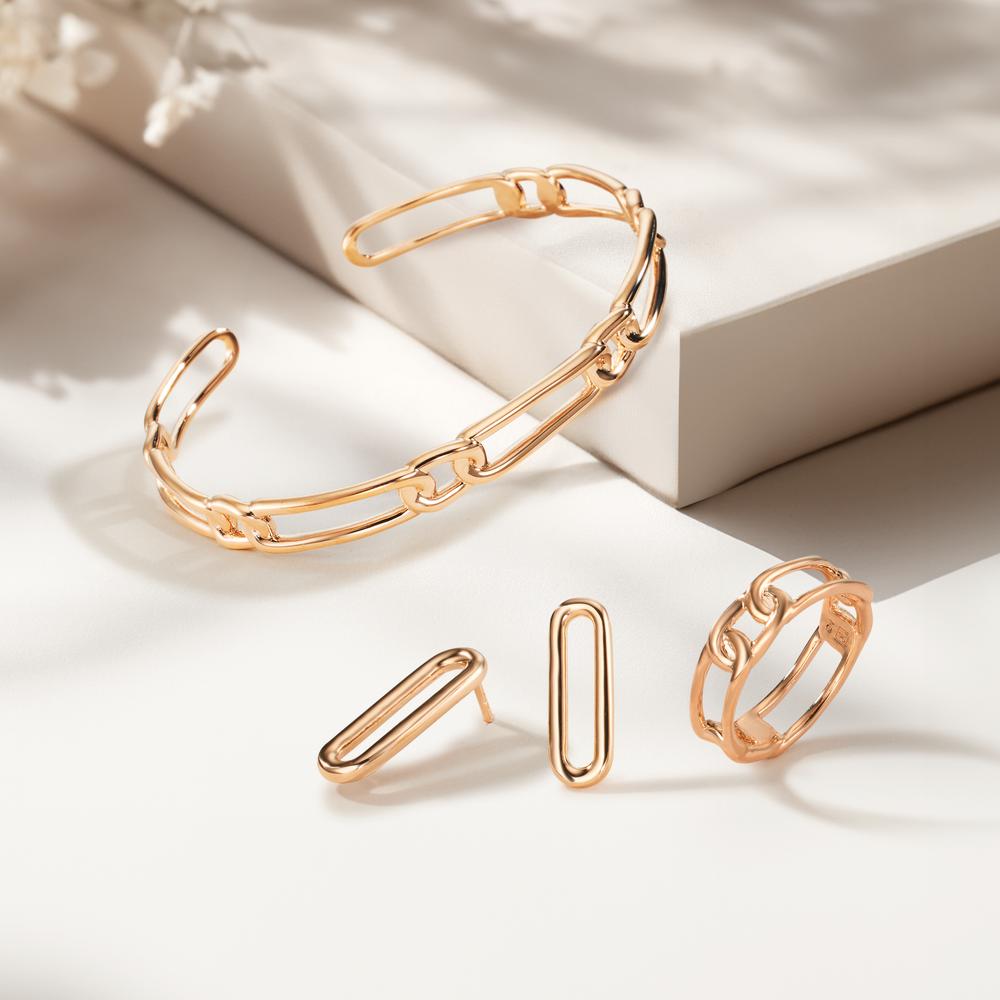 Finger ring Brons gul guldpläterad