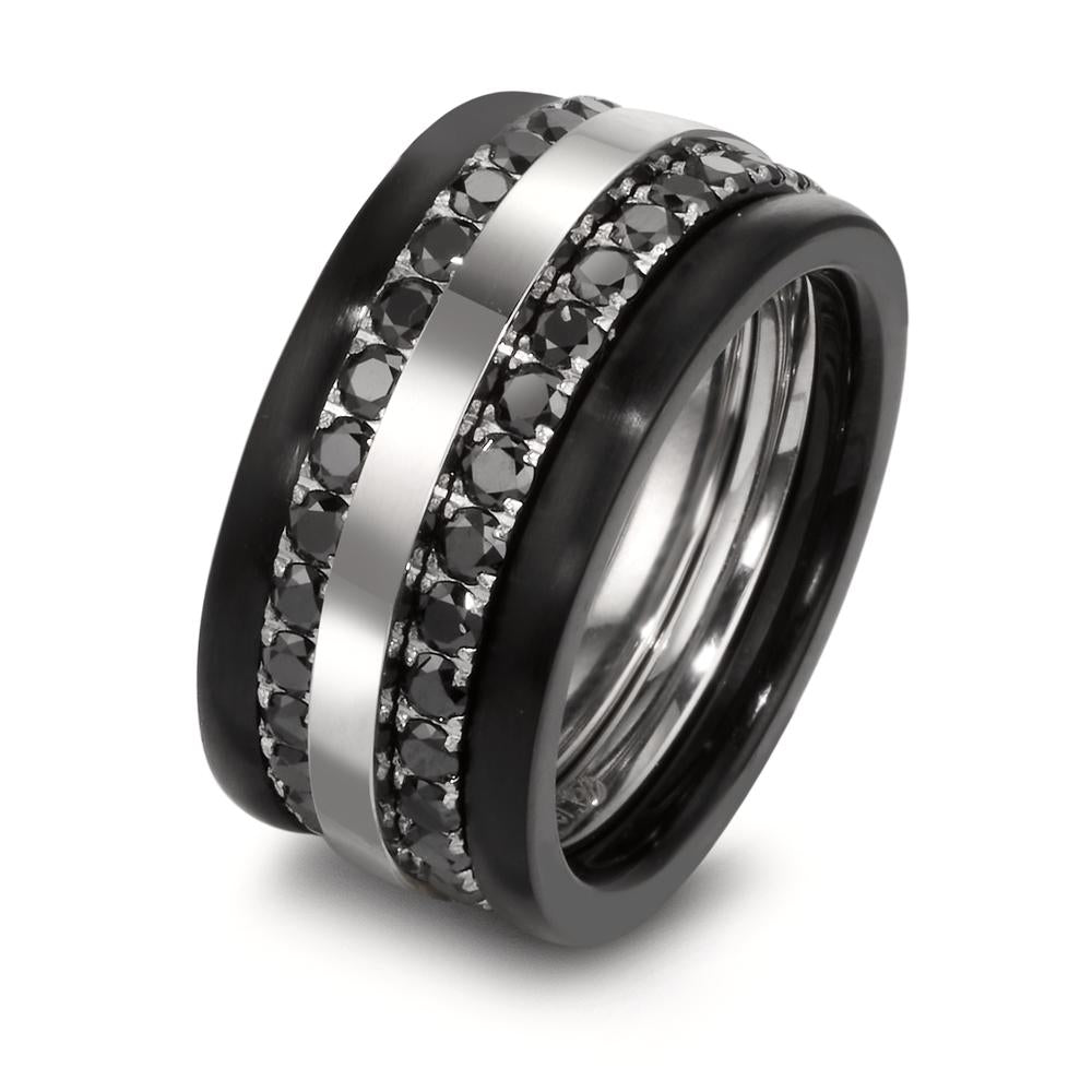 Finger ring rostfritt stål Zirkoniumoxid