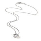 Collier rostfritt stål snäckskalspärla 45 cm Ø8 mm