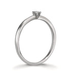 Solitärring 950 platina diamant vit, 0.07 ct, [Brillant], w-si