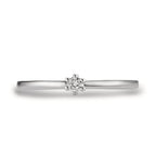 Solitärring 950 platina diamant vit, 0.07 ct, [Brillant], w-si