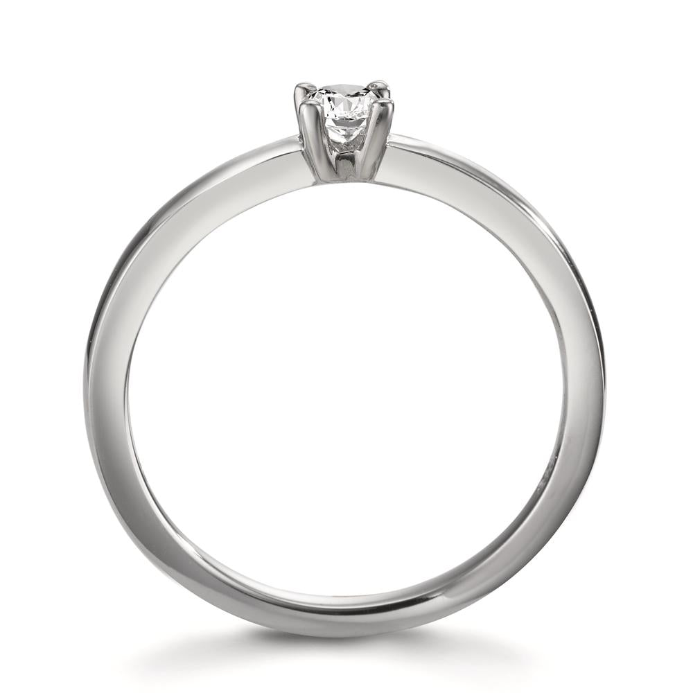 Solitärring 950 platina diamant vit, 0.15 ct, [Brillant], w-si