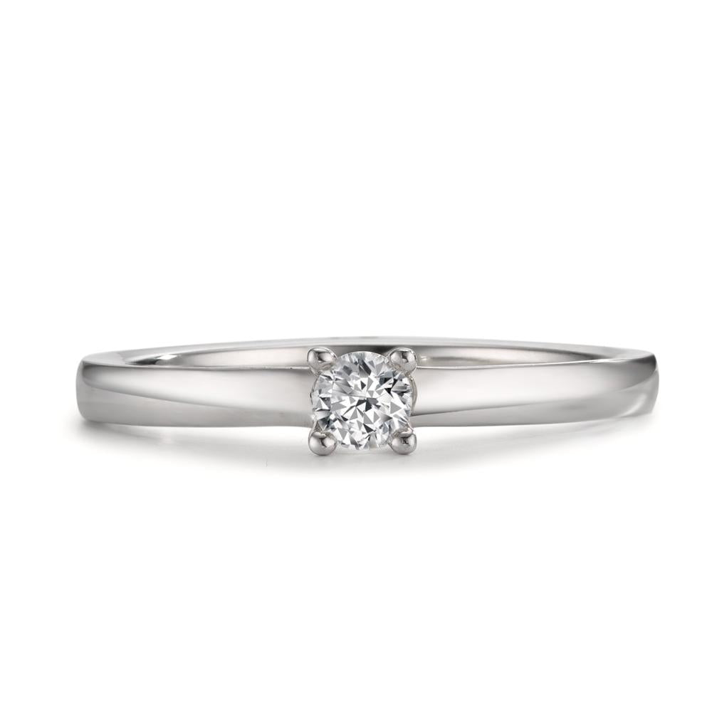 Solitärring 950 platina diamant vit, 0.15 ct, [Brillant], w-si