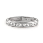 Minnesring 750/18 K vitguld diamant 0.51 ct, 15 stenar, w-si