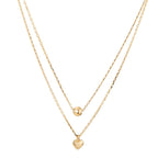 Collier 585/14 K gult guld Hjärta 42-45 cm