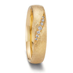 Partnerring 750/18 K gult guld diamant 0.066 ct, 7 stenar, tw-vsi