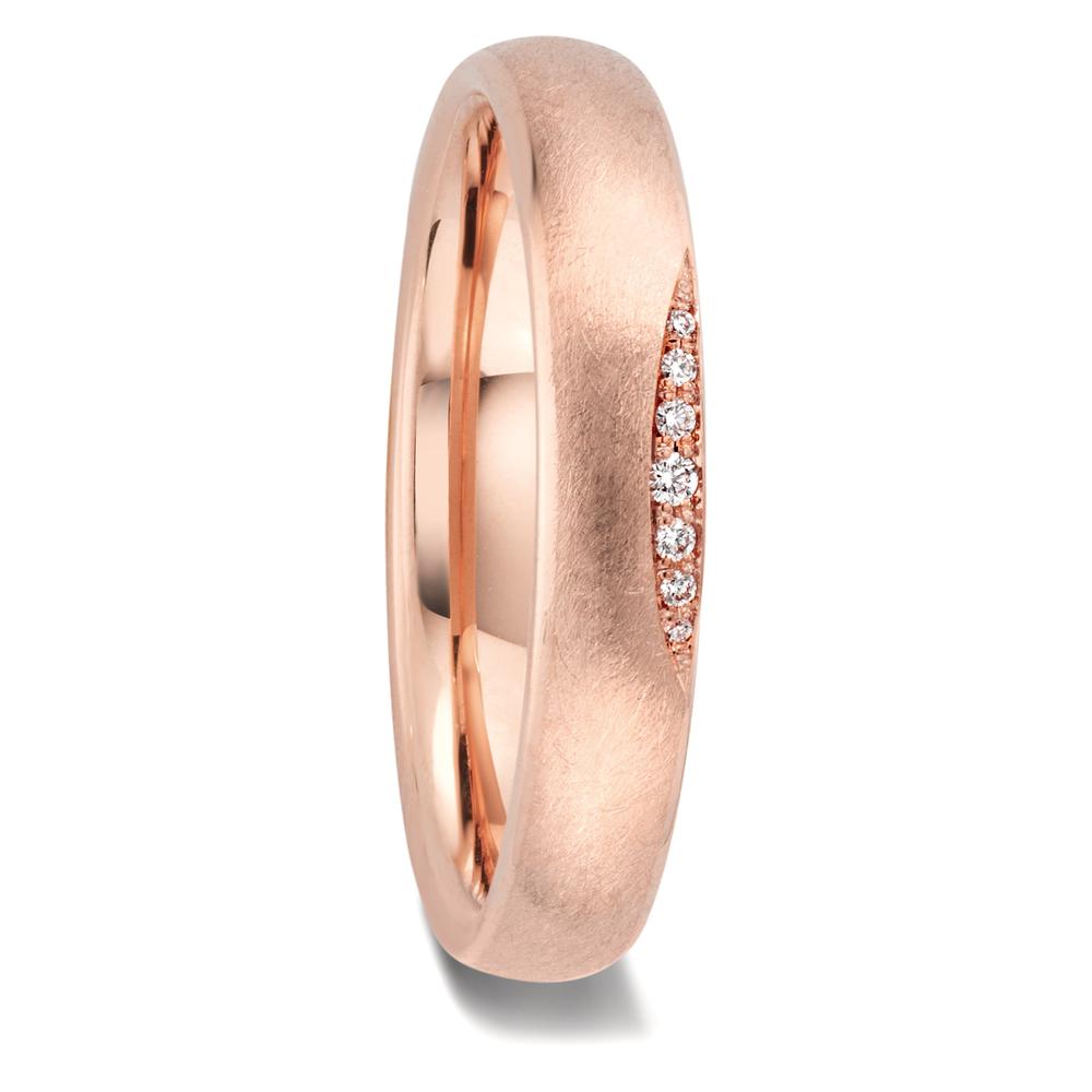 Partnerring 750/18 K roséguld diamant 0.032 ct, 7 stenar, w-si
