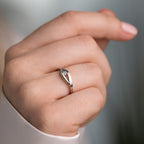 Finger ring 375/9 K vitguld Zirkoniumoxid