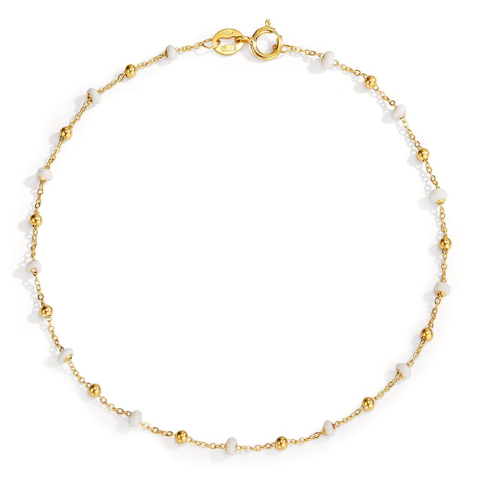 Armband 750/18 K gult guld emaljerad