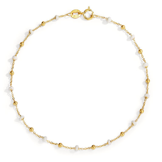 Armband 750/18 K gult guld emaljerad 18.5 cm