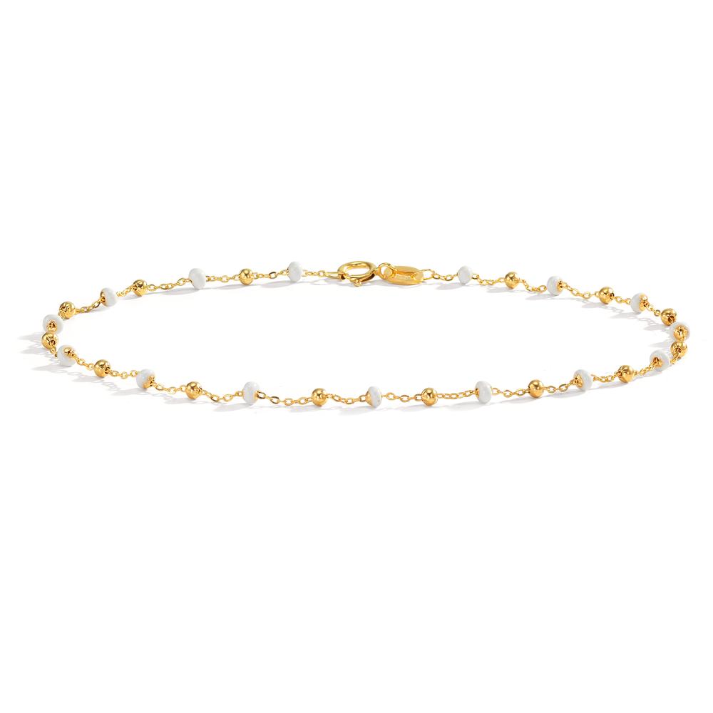 Armband 750/18 K gult guld emaljerad 18.5 cm