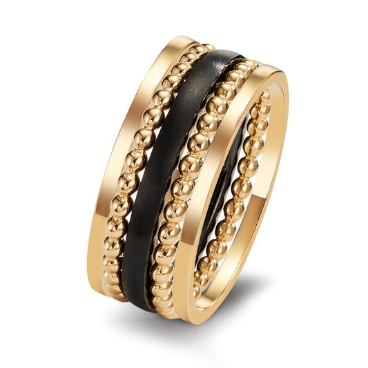 Finger ring 585/14 K gult guld, Keramik