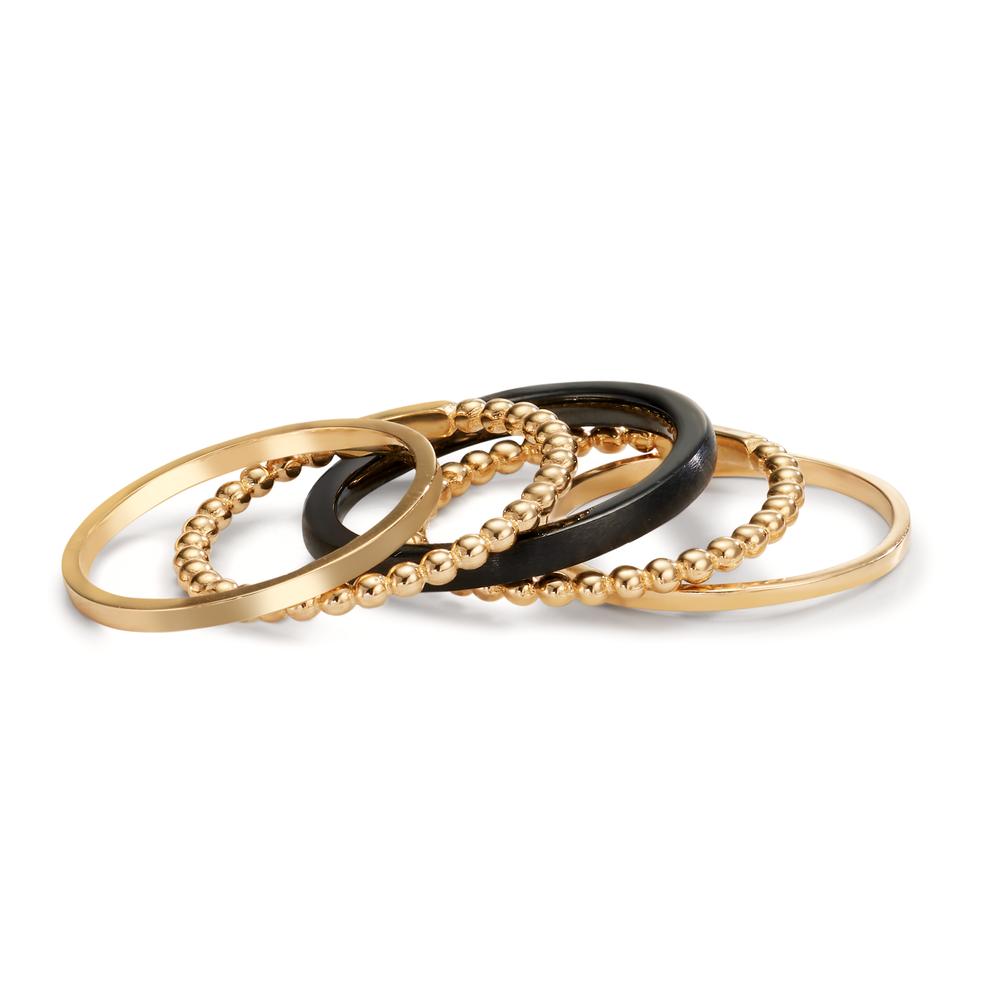 Finger ring 585/14 K gult guld, Keramik