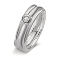 Finger ring 750/18 K vitguld diamant 0.03 ct, w-si