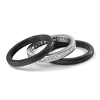 Finger ring 750/18 K vitguld, Kol diamant 0.50 ct, 35 stenar, w-si