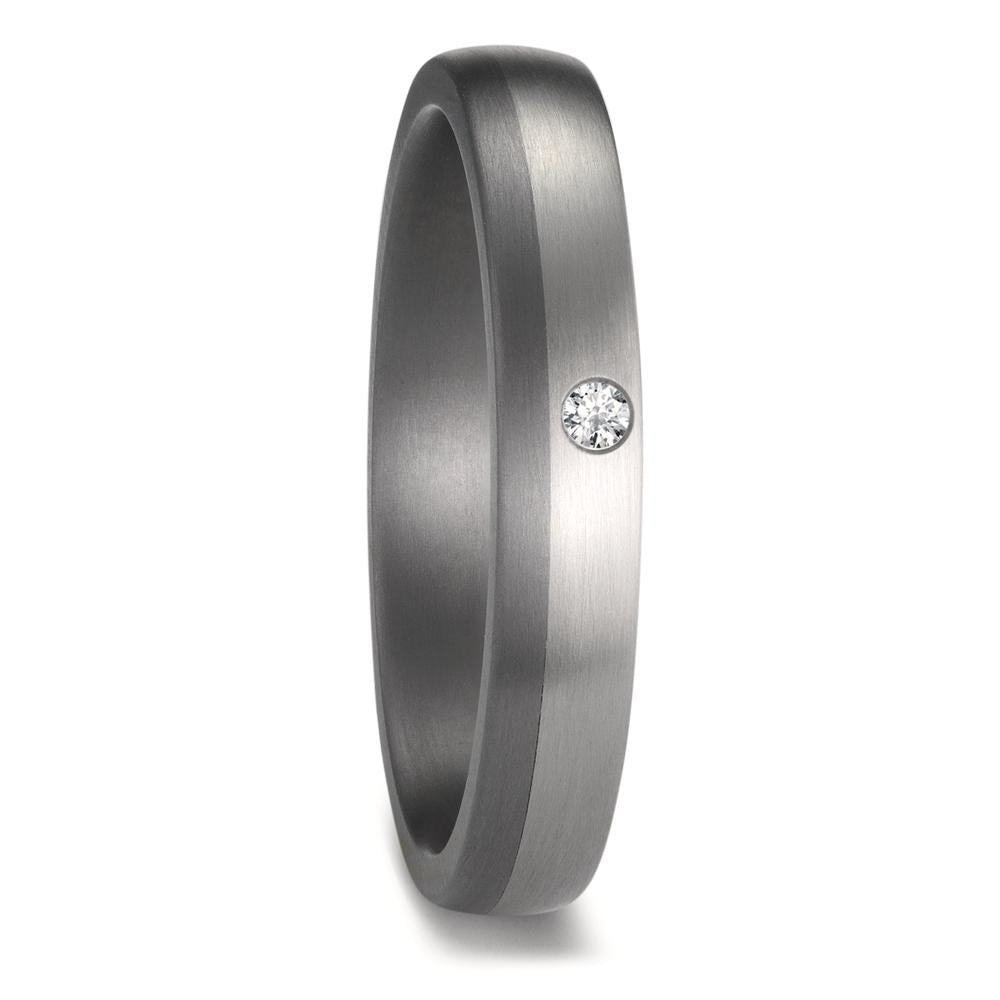 Partnerring 999 Tantal, 950 platina diamant 0.02 ct, w-si