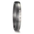 Partnerring 999 Tantal, 950 platina diamant 0.03 ct, 3 stenar, w-si