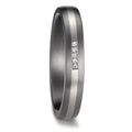 Partnerring 999 Tantal, 950 platina diamant 0.017 ct, 5 stenar, w-si