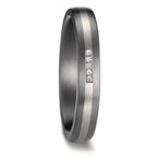 Partnerring 999 Tantal, 950 platina diamant 0.017 ct, 5 stenar, w-si