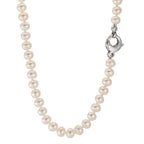 Collier 750/18 K vitguld Sötvattensodlad pärla vit, 5.5 mm 46 cm
