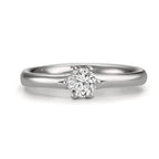 Solitärring 950 platina diamant 0.30 ct, w-si, GIA