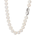 Collier Silver Sötvattensodlad pärla vit, 12 mm 50 cm