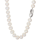 Collier Silver Sötvattensodlad pärla vit, 12 mm 50 cm