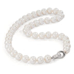 Collier Silver Sötvattensodlad pärla vit, 12 mm 50 cm