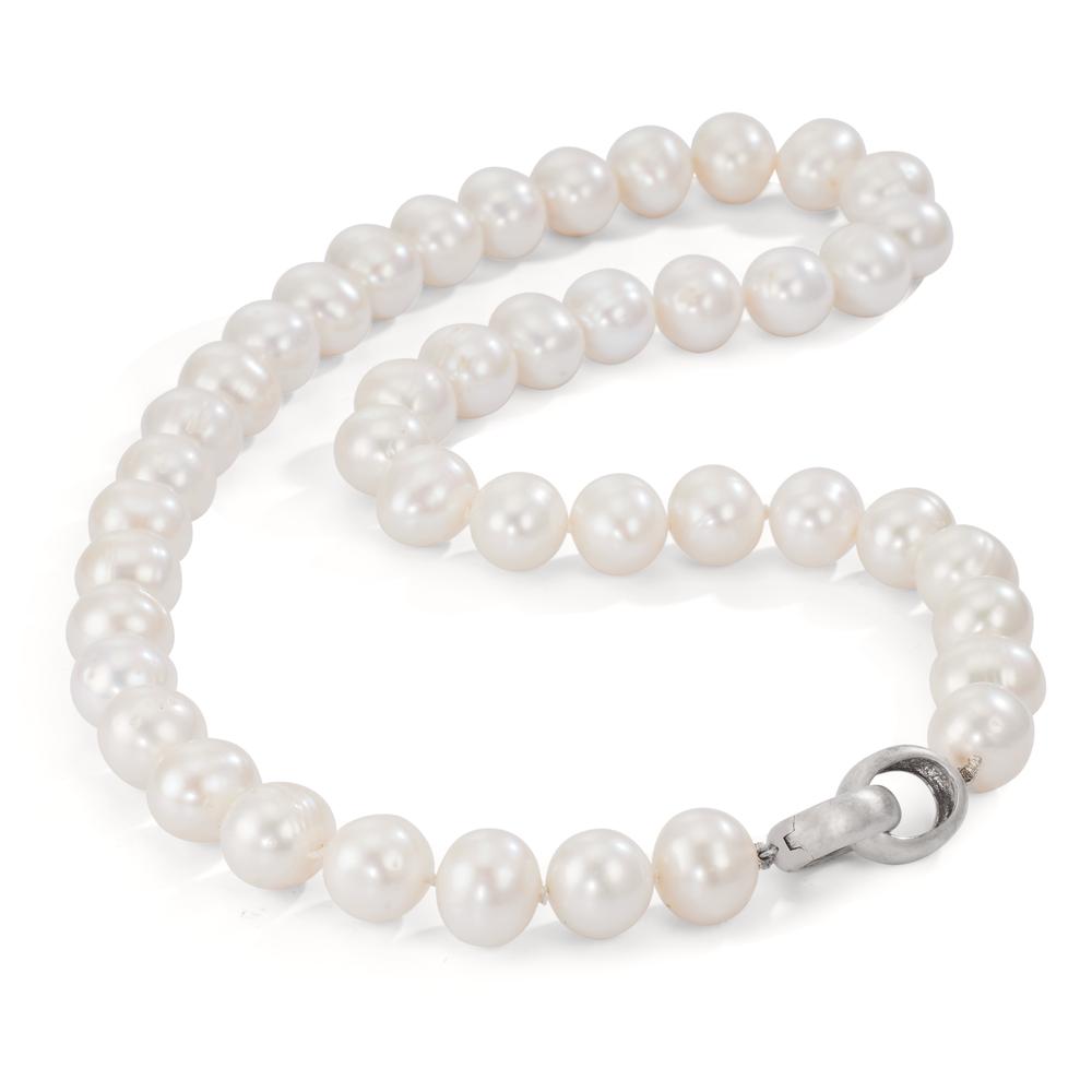 Collier Silver Sötvattensodlad pärla vit, 12 mm 50 cm