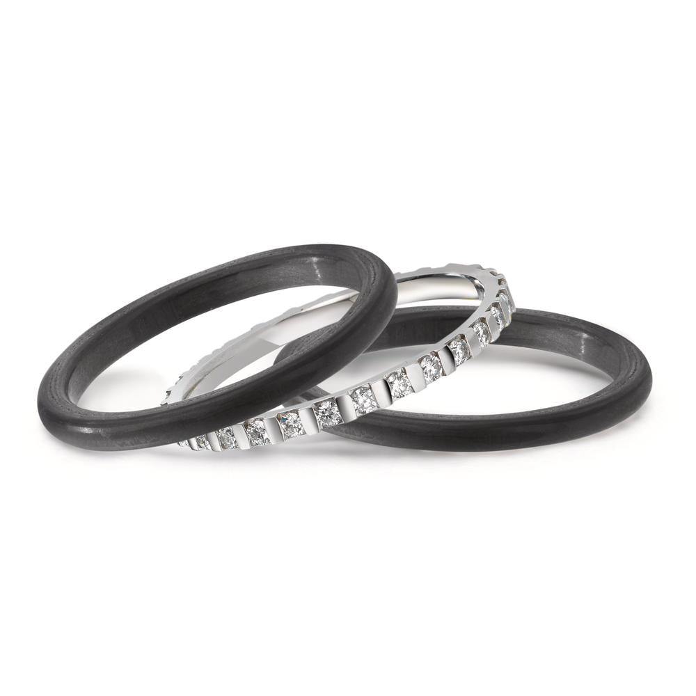 Ring set 950 platina, Kol diamant
