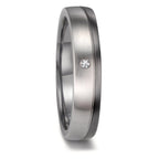 Partnerring 999 Tantal, 950 platina diamant 0.02 ct, w-si