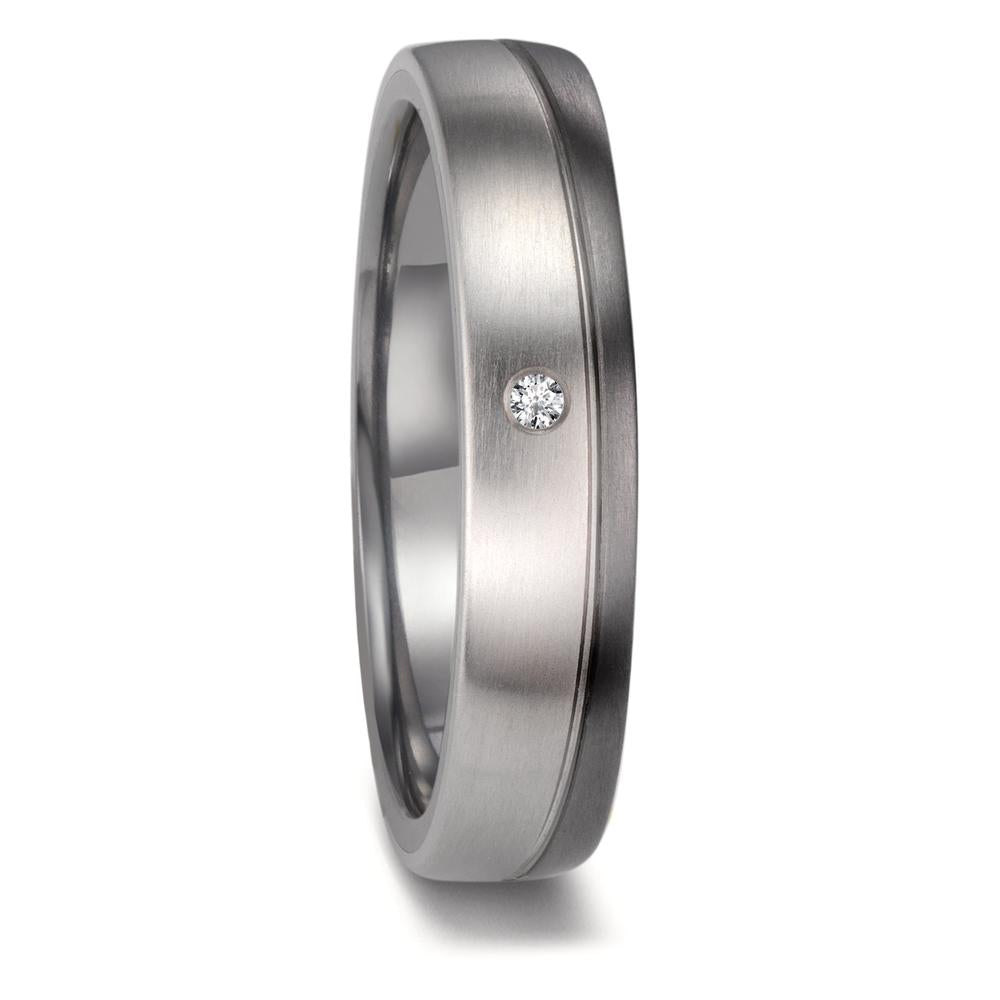 Partnerring 999 Tantal, 950 platina diamant 0.02 ct, w-si