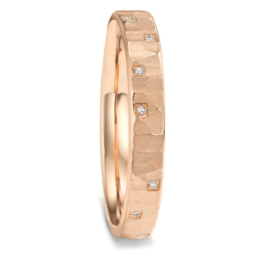 Partnerring 750/18 K roséguld diamant 0.026 ct, 13 stenar, w-vsi