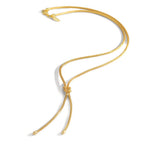 Collier Silver gul guldpläterad nod 50 cm