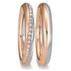 Partnerring 750/18 K vitguld, 750/18 K roséguld