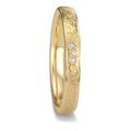 Partnerring 750/18 K gult guld diamant 0.015 ct, 3 stenar, tw-vsi