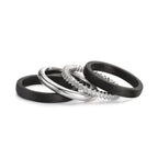 Ring set 750/18 K vitguld, Kol Zirkoniumoxid