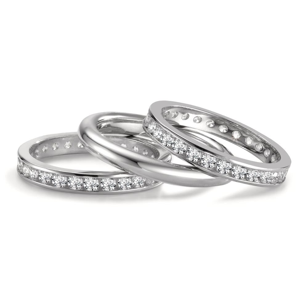 Ring set 750/18 K vitguld Zirkoniumoxid