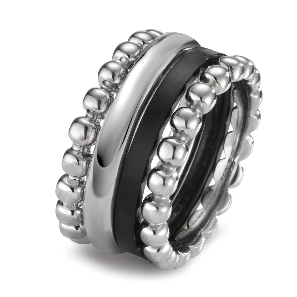 Ring set 750/18 K vitguld, titan