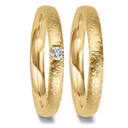 Partnerring 750/18 K gult guld diamant 0.09 ct, w-vsi